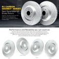 thumbnail image 5 of R1 Concepts Drilled and Slotted Carbon Coated Disc Brake Rotor Set WBPN2-55000, 5 of 5