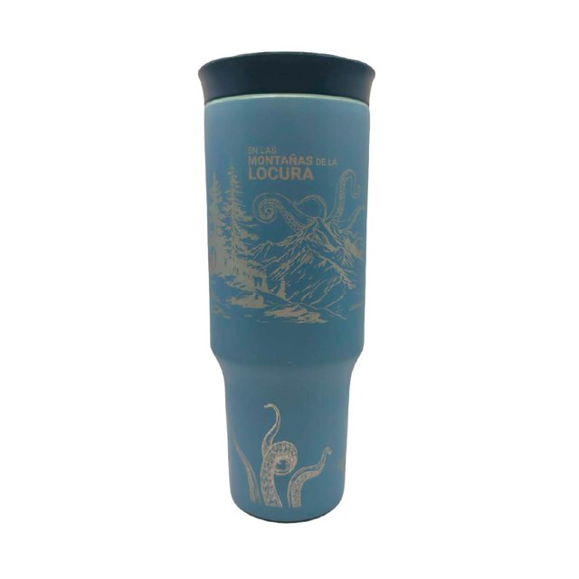 Termo Acero Inoxidable En Las Montañas De La Locura Lovecraft Estrés Azul Petróleo 1.2 L