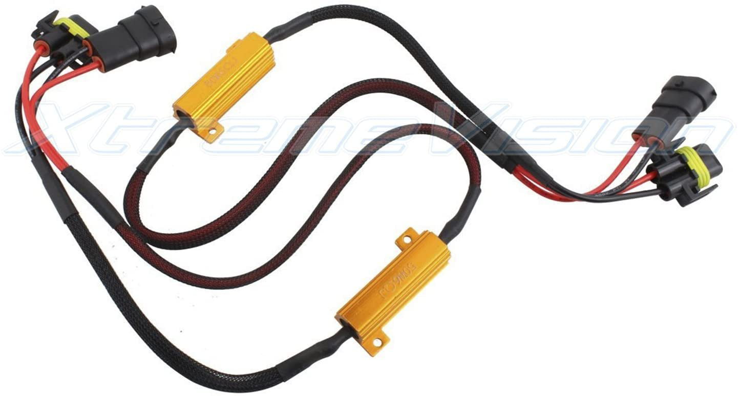 H3 1 Pair H1 XtremeVision LED Anti Flicker Resistor Decoder Plug and Play Error Free 
