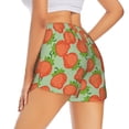 thumbnail image 2 of Uemuo Hand Drawn Strawberry Pattern Women's Athletic Shorts High Waisted Running Shorts with Liner Pockets Gym Elastic Workout Shorts-Small, 2 of 9