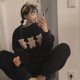 thumbnail image 4 of Conjunto de pijama grueso de franela cálida para mujer, ropa de dormir de manga larga de Coral, traje de dormir coreano Kawaii, ropa de dormir para niñas, ropa de casa de invierno, 2 piezas, 4 of 4