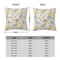 thumbnail image 2 of Pofeuu Wildflower Honeybee Print Double-sided plush pillowcase Square Throw Pillow Covers Pillows Cover for Living Room Bedroom Sofa Couch Cushion Cover（No pillow core）-16"x16", 2 of 7