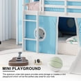 thumbnail image 7 of Aukfa Low Loft Bed with Slide - Twin Size Castle Bed with Tent for Kids - Blue, 7 of 7