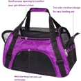 thumbnail image 3 of Pet Travel Carrier Portable Bag for Cats, Dogs, Kittens or Puppies, Collapsible, Durable, Airline Approved, Travel Friendly, Small Size:17"L x 7.9"W x 11.4"H, Purple, 3 of 4