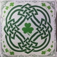 thumbnail image 4 of St. Patricks Decorations Pillow Case Covers 18x18 Set of 2, Burlap Irish Celtic Knot Shamrock Four Leaf Lucky Charm Decorative Throw Pillows for Outdoor Patio Porch(No Pillows Included), 4 of 6