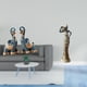 thumbnail image 2 of Escultura de resina moderna de y dama tribal, adorno de mesa coleccionable para el hogar, la oficina, el escritorio, la decoración, regalo, 2 of 8
