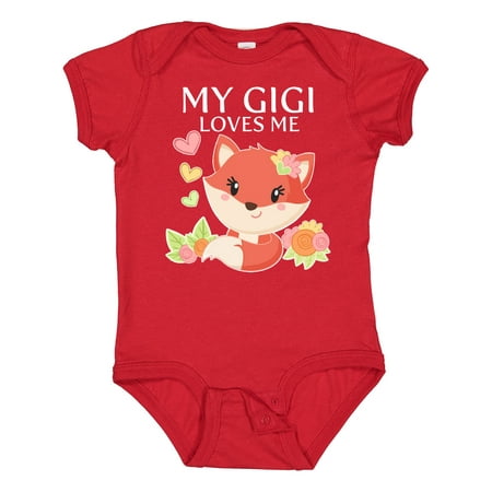 

Inktastic My Gigi Loves Me- Little Fox Gift Baby Boy or Baby Girl Bodysuit