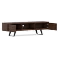 thumbnail image 5 of Simpli Home Lowry 72 inch Wide Solid Wood TV Stand in Distressed Charcoal Brown For TVs up to 80 inches, 5 of 12