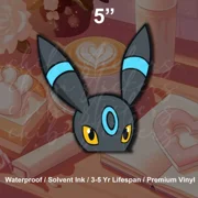 Pokemon Shiny Umbreon Flareon Espeon Rare Pikachu Vinyl Sticker Decal Phone Decal Water Bottle Stickers Car Decals, Laptop Sticker