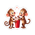 thumbnail image 5 of cartoon Monkey Theme Stickers, Waterproof Monkey Theme Sticker for Water Bottle Laptop Phone Cases Planner Skateboard Luggage Helmet Party Favor Decor, Ideal for Adults Teens Teacher Rewards, 5 of 9