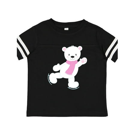 

Inktastic Cute Polar Bear White Bear Ice Skating Bear Gift Toddler Boy or Toddler Girl T-Shirt