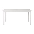 thumbnail image 4 of CorLiving Miramar Hardwood Rectangular Outdoor Dining Table with Slatted Top and Umbrella Hole, White, 4 of 8