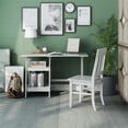 thumbnail image 5 of UrbanPro Modern Wood 2-Piece Writing Desk and Chair Set in White, 5 of 6