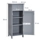 thumbnail image 3 of Costway Armario del Baño Organizado Vertical con Puerta Individual 1 Cajón Grande 2 Repisas Regulables para Baño Salón Gris 35,6 x 30,5 x 88 cm, 3 of 10