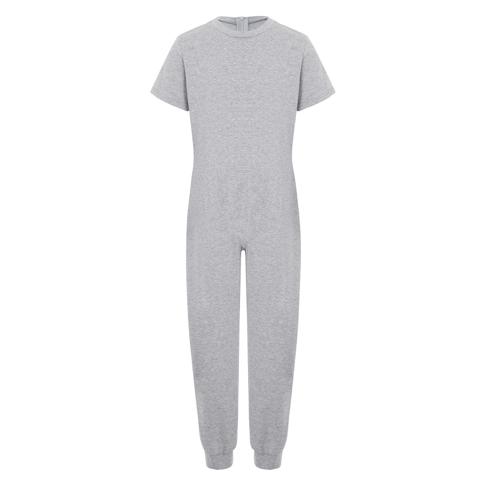 iiniim Boys Special Needs Bodysuit Full Length Jumpsuit One-Piece Romper Playsuit Adaptive Clothes Grey 14