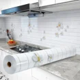 thumbnail image 1 of Kitchen Stove Oil-proof Sticker Waterproof High Temperature Resistant Wallpapers Kitchen Decoration Self Adhesive Contact Paper, 1 of 5