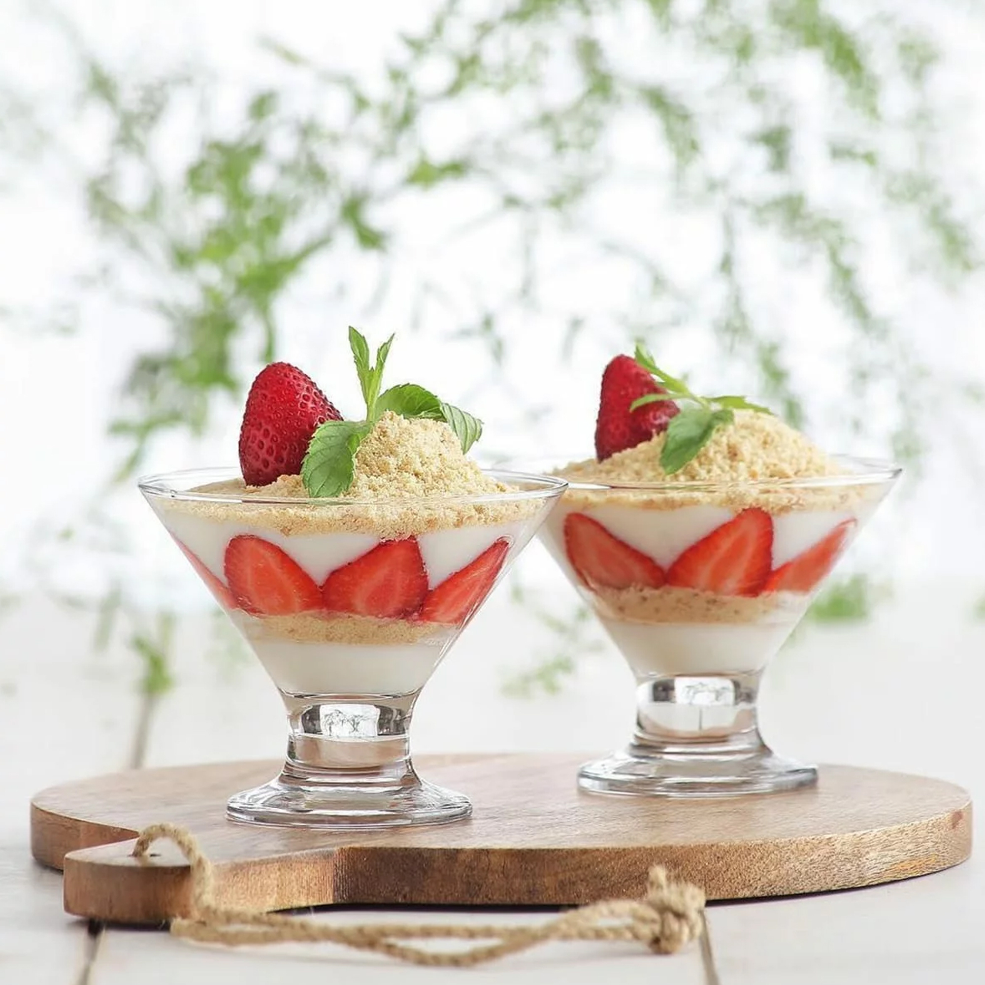 EG Homewares Glass Dessert Bowls Dishes Sundae Fruit for Ice Cream Punch Pudding /& Cocktail Appetiser