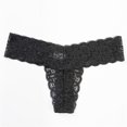 thumbnail image 1 of Tanga sexy de encaje de algodón con entrepierna y cintura baja para mujer, 1 of 6