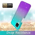 thumbnail image 4 of Samsung Galaxy A12 Case, Rosebono Hybrid Glitter Sparkle Transparent Colorful Gradient TPU Skin Cover 360 Protection Case For Samsung Galaxy A12 (Teal/Purple), 4 of 4