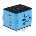 thumbnail image 5 of Universal International Travel Power Adapter, All in One Wall Charger with High Speed 2.4A USB, 3.0A Type-C, With Type Multinational Universal Socket Travel Charger for Multiple Devices, 5 of 8