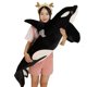 thumbnail image 1 of Juguete de peluche de ballena, animal de peluche realista, muñeca de ballena asesina de simulación, juguete de peluche de orca de 19,6', regalo de animal de simulación de felpa para, 1 of 4
