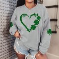 thumbnail image 4 of YABCSAZ St Patrick's Day Sweatshirts for Women Casaul Loose Oversize Shirts Long Sleeve Irish Shirts Shamrock Clover Printed Blouse, Paddy's Day Great Parade Tops, 4 of 4