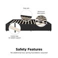 thumbnail image 6 of DHP Maven Platform Bed with Storage, King, Black Faux Leather, 6 of 15