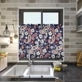 thumbnail image 7 of Paisley Floral Kitchen Curtains 2 Panels UV Protected Tier Curtains, Half Window Curtains Kitchen Tiers for Guest Room Bathroom Sink Laundry Room Basement,24"x27", 7 of 7
