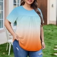thumbnail image 6 of hotojiny Plus Size Tops for Women Casual Short Sleeve Crewneck Basic T Shirts Lounge Loose Soft Summer Clothes, 6 of 7