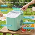 thumbnail image 3 of Gianna Ice Maker, Nugget Ice Makers Countertop, Portable Handle, 26lbs Daily, 9 Bullet Cubes in 6~8 Mins, Self-Cleaning with Basket and Scoop for Home，Kitchen，Green, 3 of 6