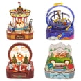 thumbnail image 4 of Wooden Music Box Puzzle For Adults Rotating Music Box Kit 3D Musical Building Desk Dec Model Puzzle Kits Crafts, 4 of 8
