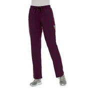 ELEMENTS BY ALEXANDERS UNIFORMS Women's EL9305 Half Elastic Waistband Four Way Stretch Scrub Pant Wine Small Petite