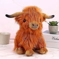 thumbnail image 1 of Simulation Highland Cow Animal Plush Doll Soft Stuffed Highland Cow Plush Toy, 1 of 1