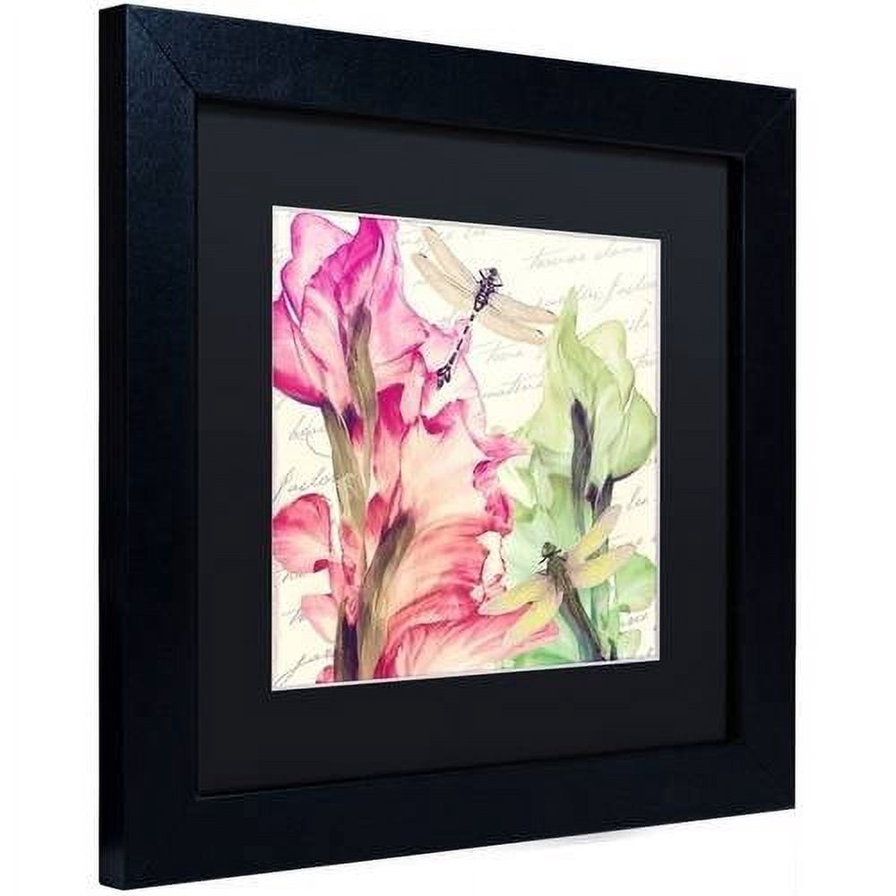 Trademark Fine Art "Dragonfly Morning II" Canvas Art by Color Bakery Black Matte, Black Frame