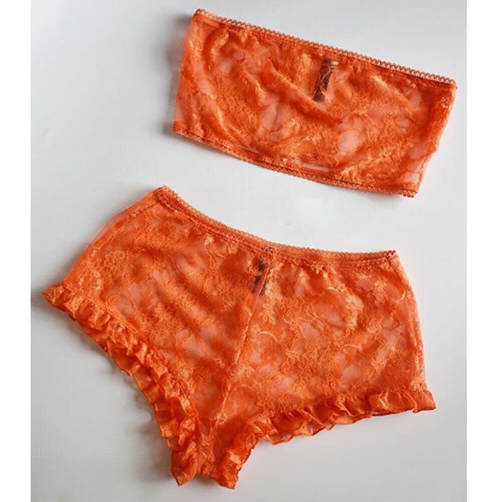 Women's Sexy Lingerie Lace Top Bra Ladies Thong Underwear Set