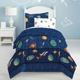 thumbnail image 4 of Dream Factory Outer Space Full 8 Piece Comforter Set, Cotton/Polyester, Dark Blue, Orange, Multi, 4 of 6