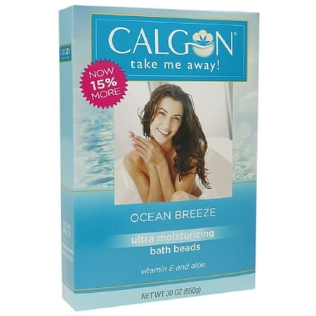 Shaped Bath Oil Beads - Calgon Ultra-Moisturizing Bath Beads, Ocean Breeze 30 oz (Pack of 2)