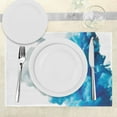thumbnail image 3 of Ambesonne Blue White Place Mats Set of 4, Abstract Cloud Swirl, Standard Size, Blue White, 3 of 6