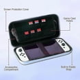 thumbnail image 3 of Cute Switch Carrying Case For Nintendo Switch Oled, Kawaii Hard Shell Portable Travel Carry Case With 12 Game Card Slots, Inner Protective (blue), 3 of 5