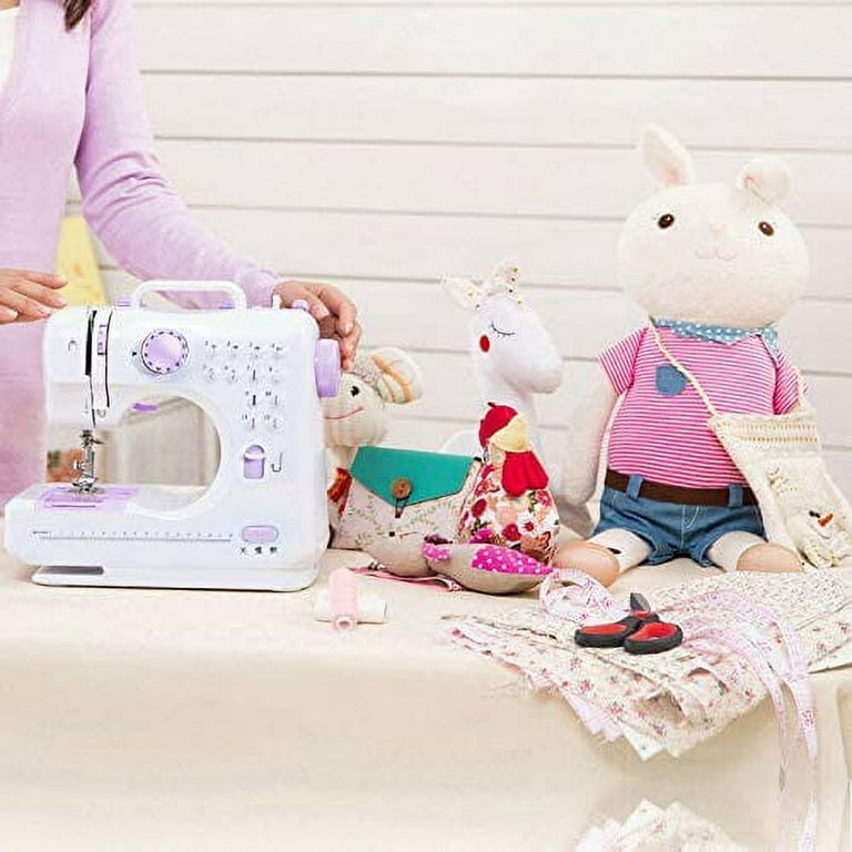 Portable Mini Clothes Machine Fabrics Sewing Needlework Hand-Held Cordless  ArtsCrafts Sewing Mini Iron for Crafts And Kits for Kids Ages 4-8 Clear  Thread Beginners Kits for Kids Sewers Oil Thimbles 