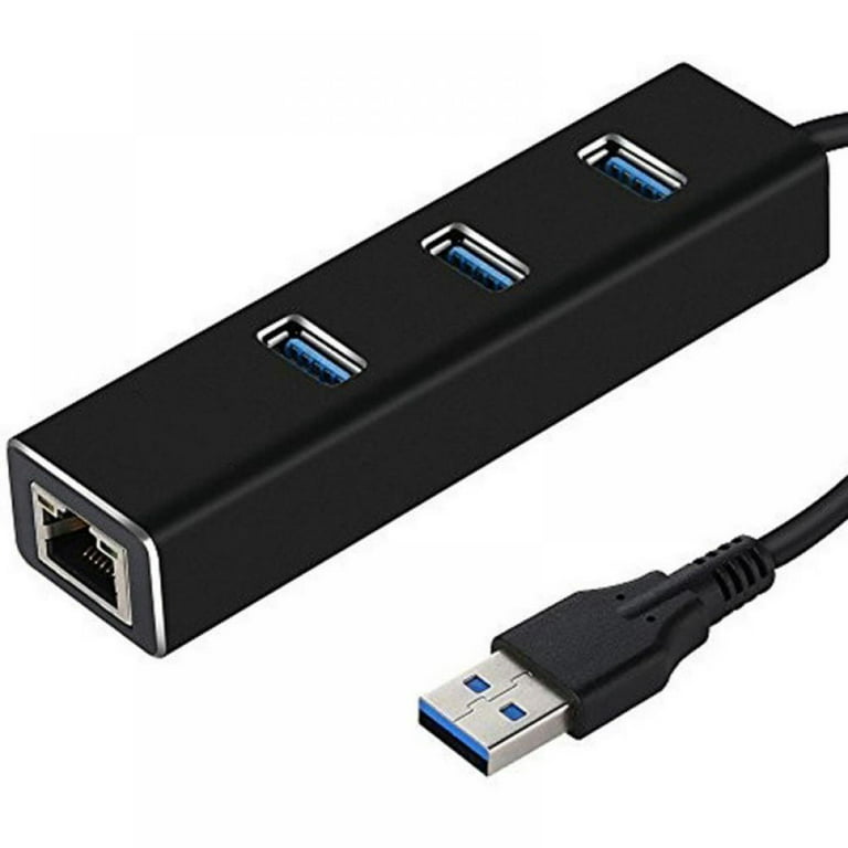 USB C Ethernet Adapter, WALNEW USBC Hub with 3 USB 3.0 & RJ45
