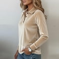 thumbnail image 7 of Womens Blouses Ladies' Fashionable And Casual Autumn And Winter Gold Velvet Deep V Neck Long Sleeved T Shirt Top Long Sleeve Shirts For Women, 7 of 7
