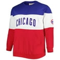 thumbnail image 2 of Men's Royal/Red Chicago Cubs Big & Tall Pullover Sweatshirt, 2 of 3