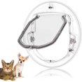 thumbnail image 1 of Pet Door Dog Window Gate Round Clear Flap Door with 4 Ways Lock & Liner Kit, 1 of 5
