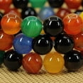 thumbnail image 4 of Angelstones Bracelet Extensible à Perles 10 mm en Agate Multicolore Naturelle, Véritables Pierres Précieuses Semi-Précieuses, Guérison, 7 Pouces Unisexe, 4 of 4