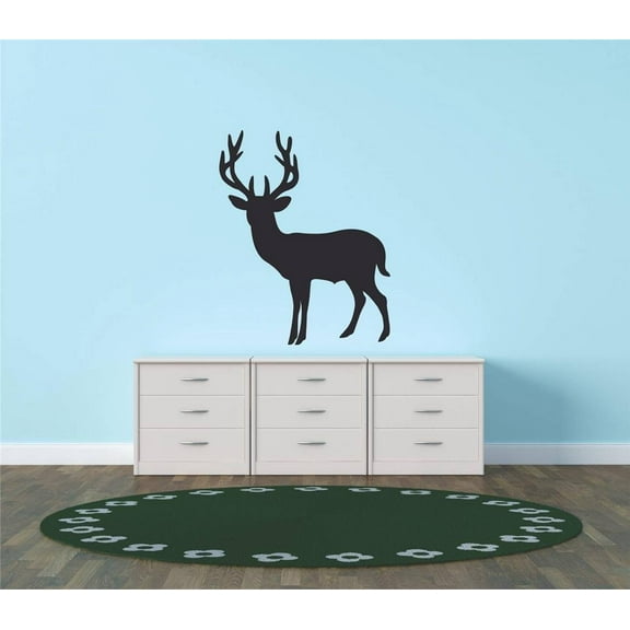 Decal - Vinyl Wall Sticker : Deer Buck Hunting Wild Animal 20"X20" - Living Room Bedroom Kitchen Home Decor Picture Art