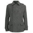 thumbnail image 2 of Ma Croix Mens C Search Wool Blend Double Breasted Pea Coat Winter Jacket, 2 of 8