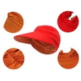 thumbnail image 4 of beishanbush Clothing 2025 Sun Hats Womens Visor Wide Hat Summer Protection Face Beach Sports Cap Red, 4 of 6