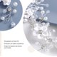thumbnail image 4 of Diadema dorada con flores blancas y alambre de cobre plateado, 4 of 7