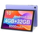 thumbnail image 1 of Tedupee Tablet 10 Pulgadas Android 14, 1280x800 HD, 4GB RAM + 32GB(1TB Exp), WiFi 6, USB-C,6000mAh, Púrpura, 1 of 11